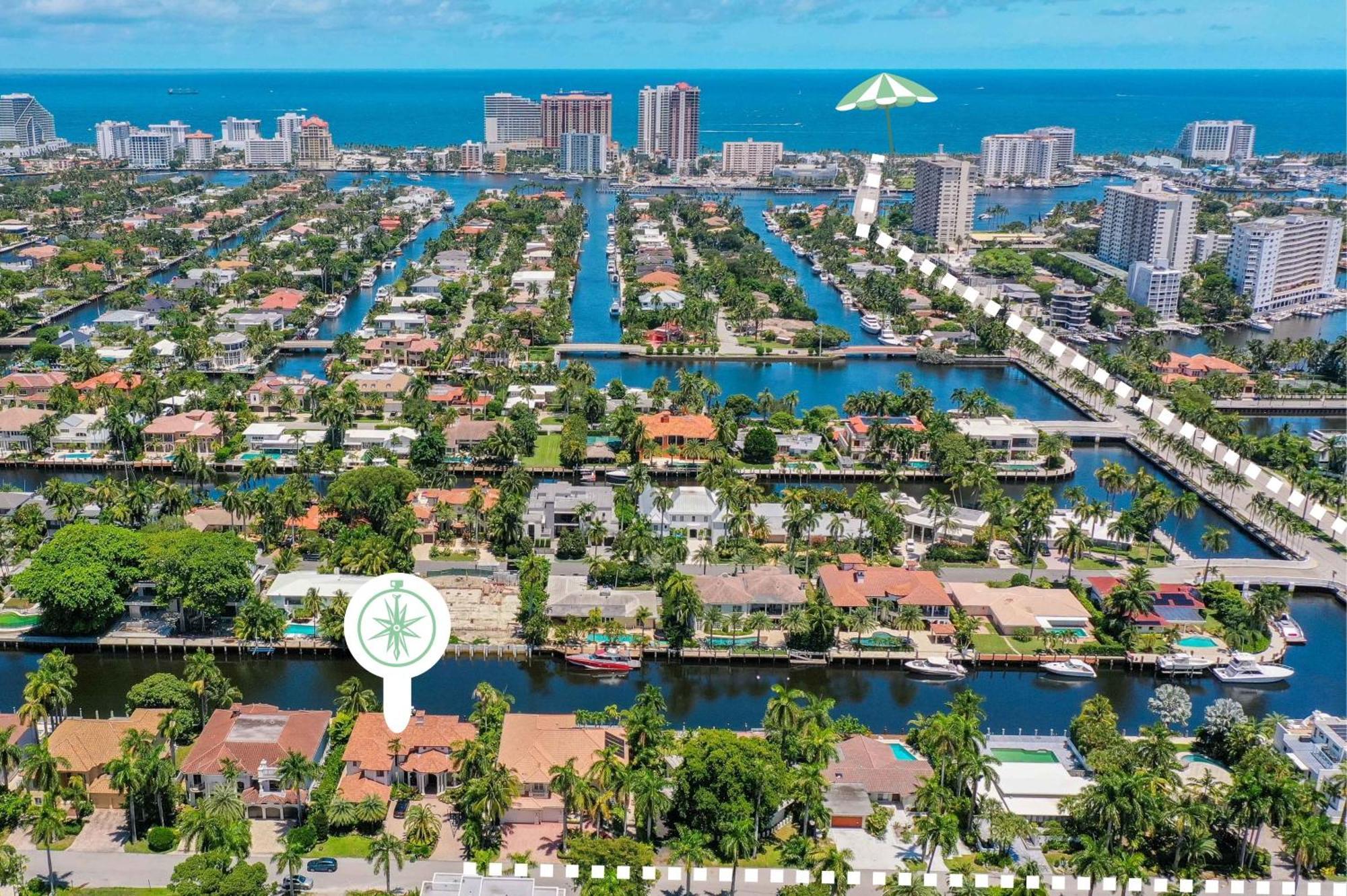 Mediterranean Villa Venice Of America Riverside View Access Fiesta Key Vlllas Fort Lauderdale Exterior photo